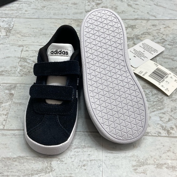 Adidas toddlers VL Court 2.0  black & white shoes - Picture 5 of 8